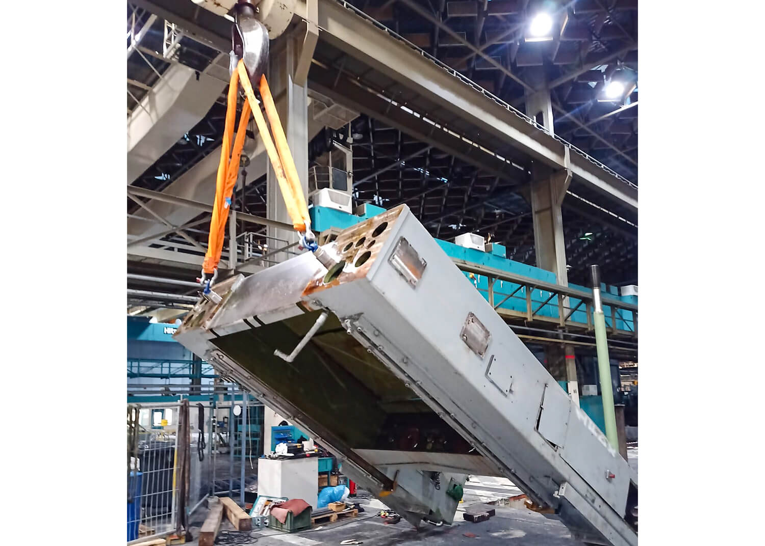 PSV GmbH - Pressen – Service & Vertrieb - Maschinenverlagerung - 800t KRUPP Pressenstraße